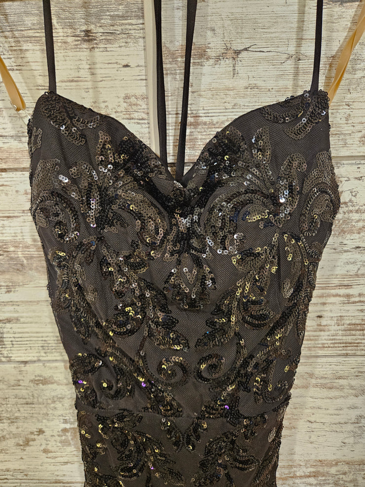 BLACK SPARKLY SHORT DRESS