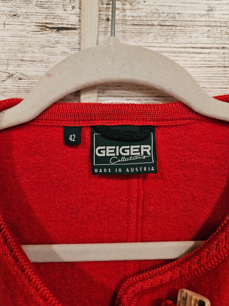 RED BOILED WOOL JACKET $460