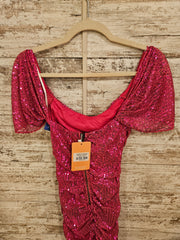 PINK SPARKLY SHORT DRESS (NEW)