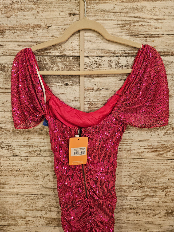 PINK SPARKLY SHORT DRESS (NEW)
