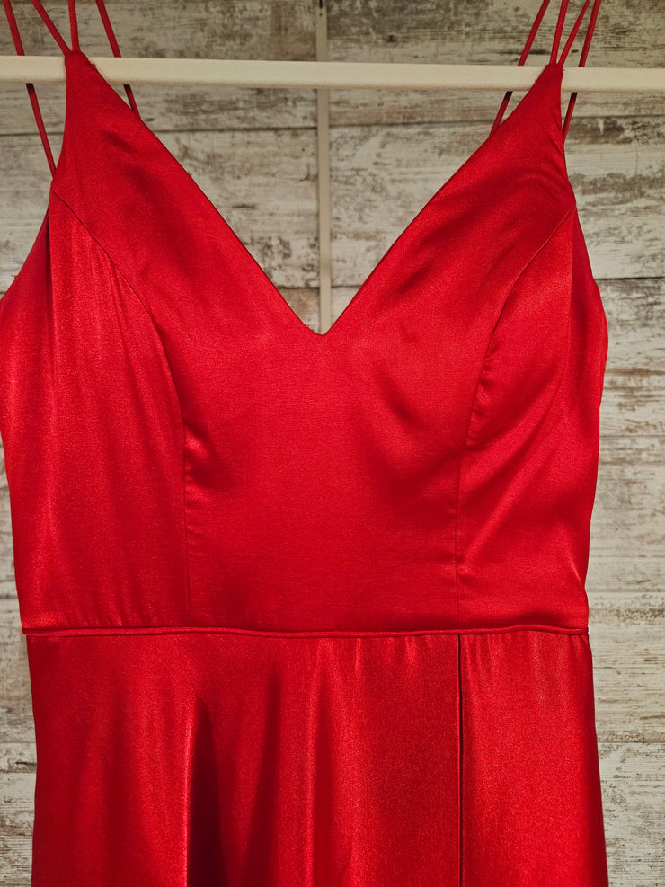 RED A LINE GOWN