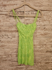 GREEN SPARKLY SHORT DRESS-NEW