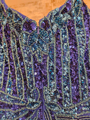 ROYAL BLUE SPARKLY LONG DRESS