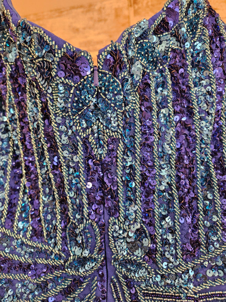 ROYAL BLUE SPARKLY LONG DRESS