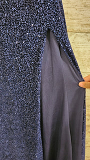 NAVY SPARKLY LONG DRESS (NEW)