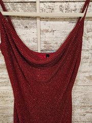 RED SPARKLY SHORT DRESS