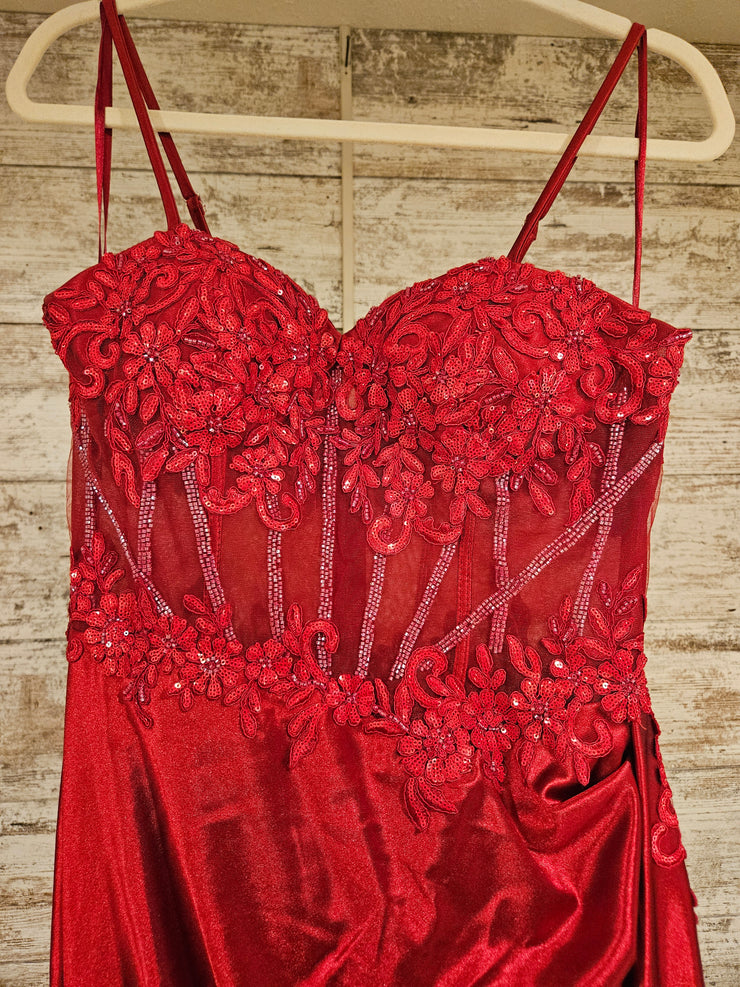 RED LONG EVENING GOWN