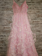 PINK LAYERED A LINE GOWN (NEW)