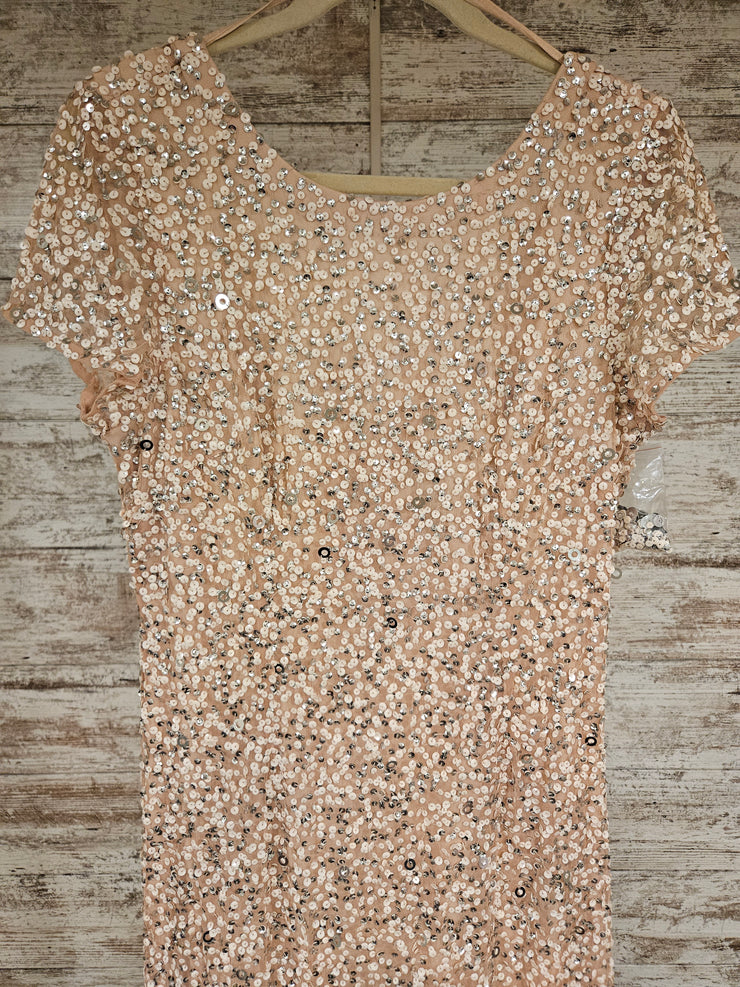 PINK SEQUIN LONG DRESS (NEW)