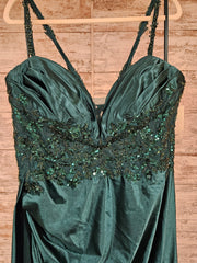 GREEN LONG EVENING GOWN (NEW)