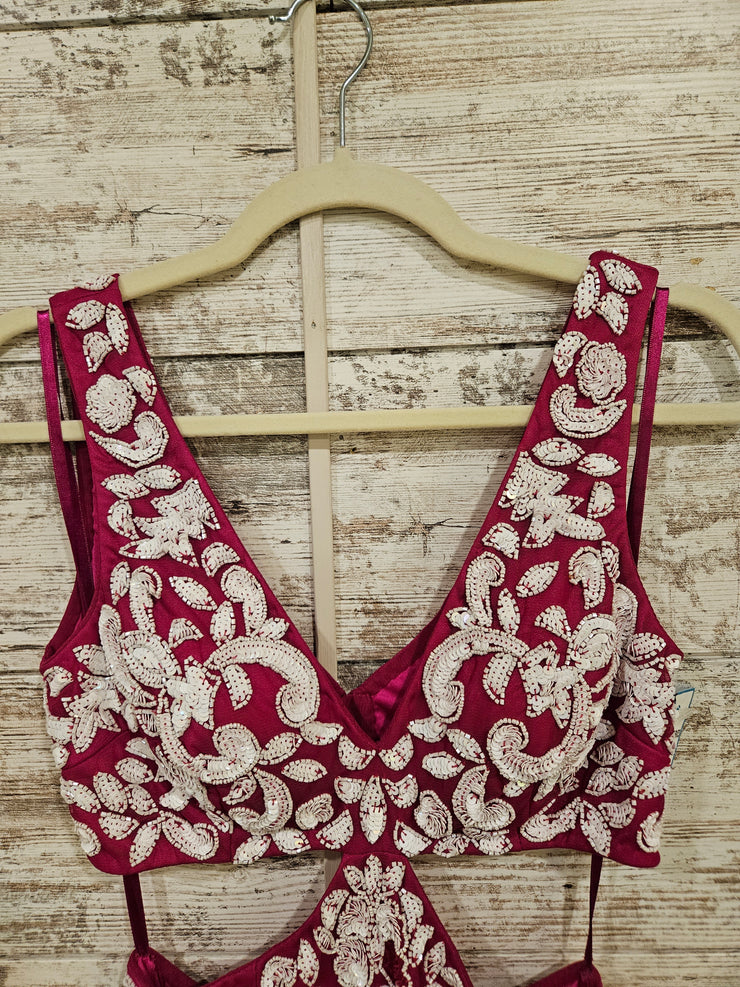 PINK/WHITE SHORT DRESS