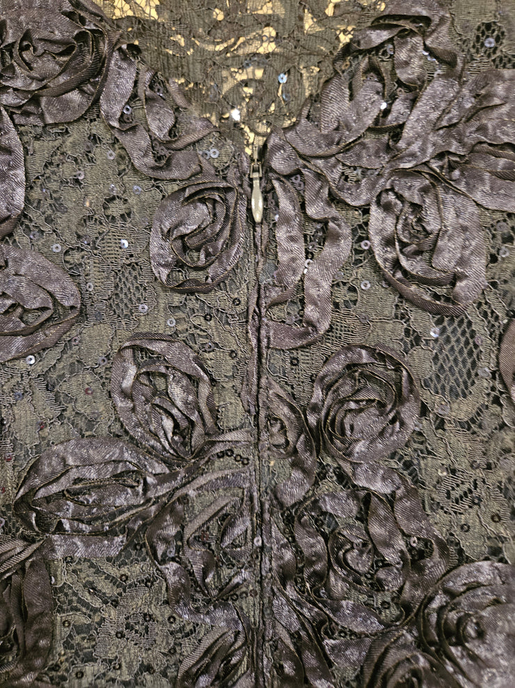 NAVY LONG EVENING GOWN