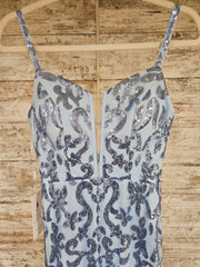 BLUE SPARKLY LONG DRESS (NEW)