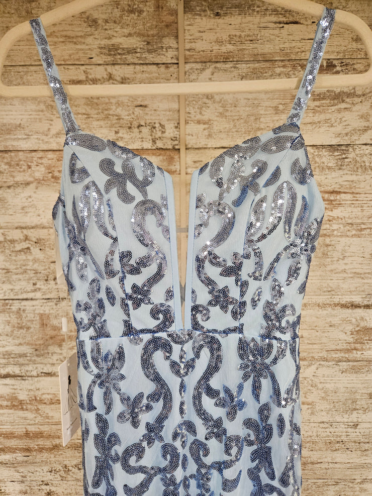 BLUE SPARKLY LONG DRESS (NEW)