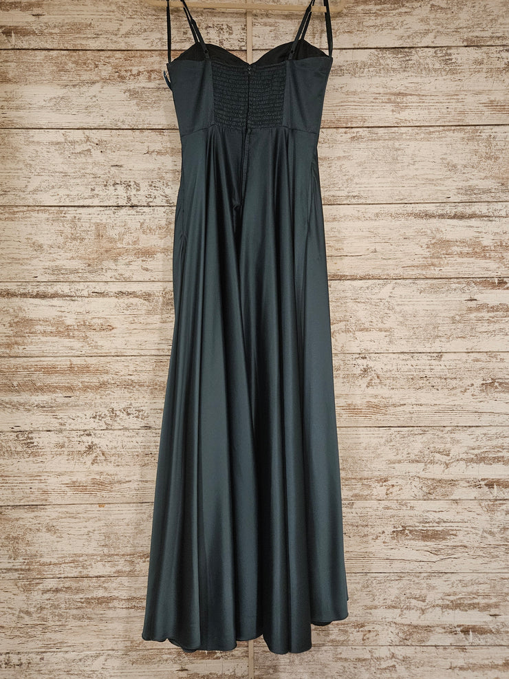 GREEN A LINE GOWN