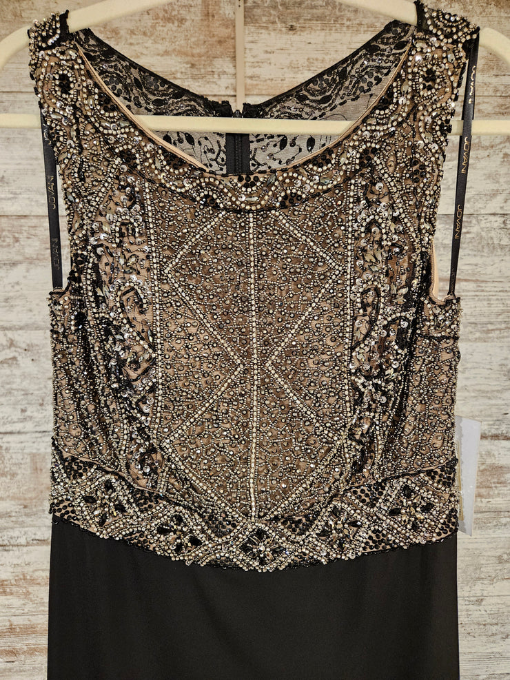 BLACK/GOLD LONG DRESS (NEW)