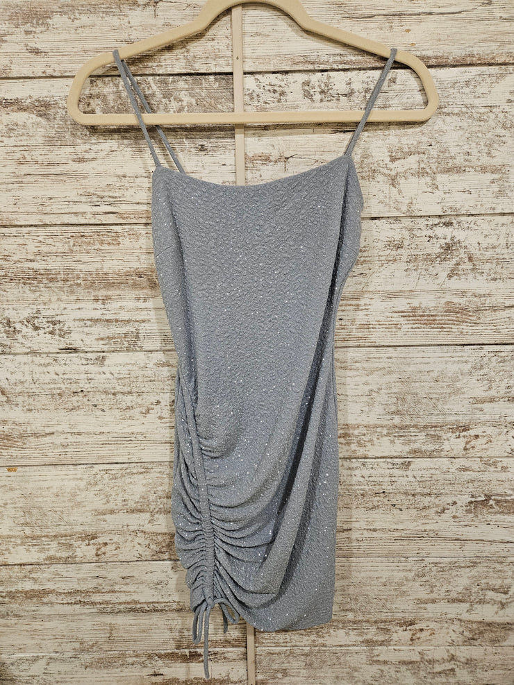 BLUE SPARKLY SHORT DRESS