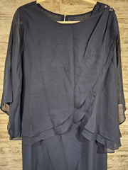 NAVY LONG EVENING GOWN (NEW)