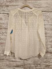 IVORY BUTTON DOWN BLOUSE (NEW)
