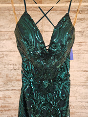 GREEN SPARKLY MERMAID GOWN