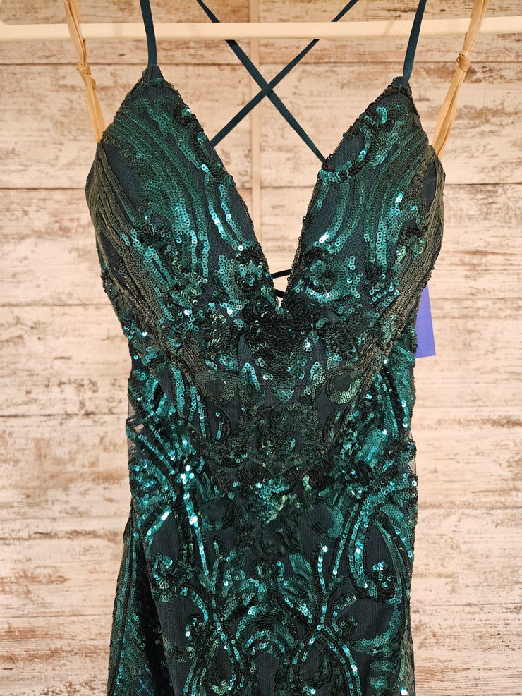 GREEN SPARKLY MERMAID GOWN