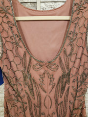 MAUVE BEADED SHORT DRESS