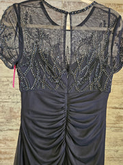 NAVY LONG EVENING GOWN