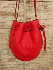 RED FLOWER LEATHER PURSE $395