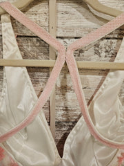 PINK/WHITE BEADED DRESS (NEW)