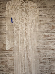 WHITE BEADED WEDDING COVER UP