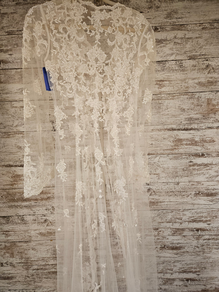 WHITE BEADED WEDDING COVER UP