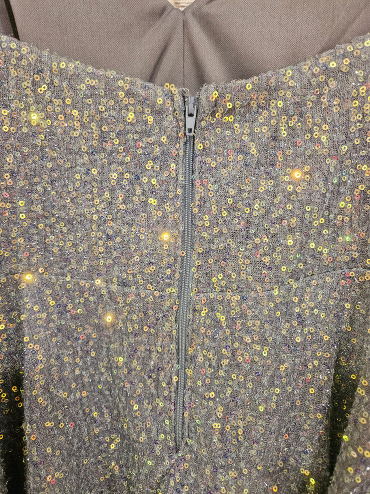 BLUE SPARKLY SHORT DRESS