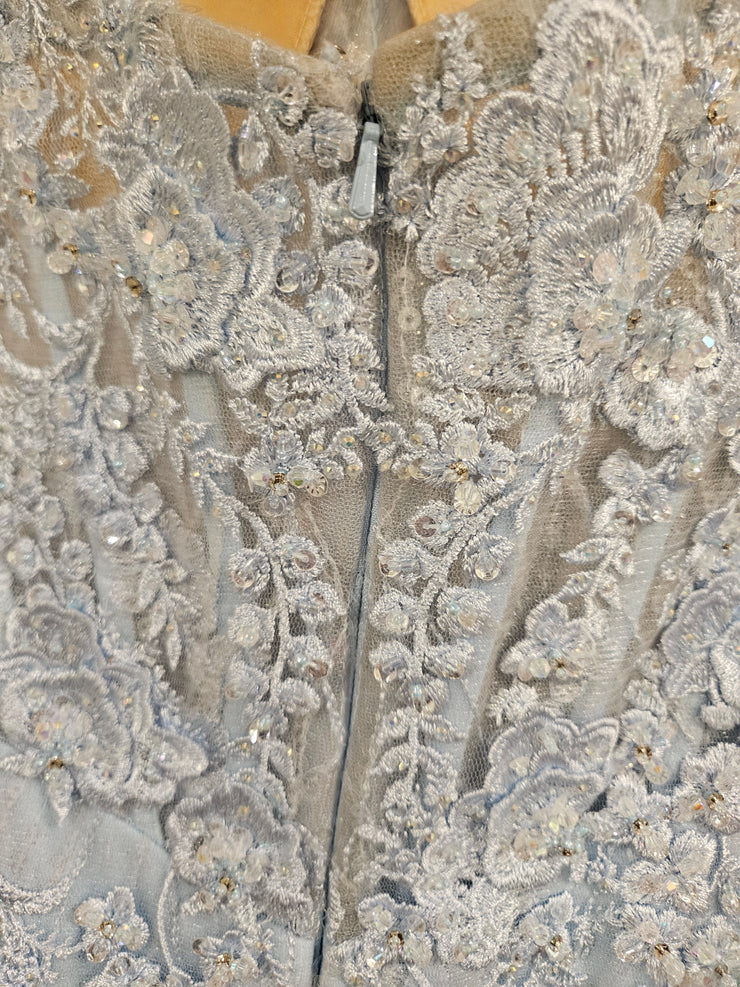 BLUE/FLORAL MERMAID GOWN