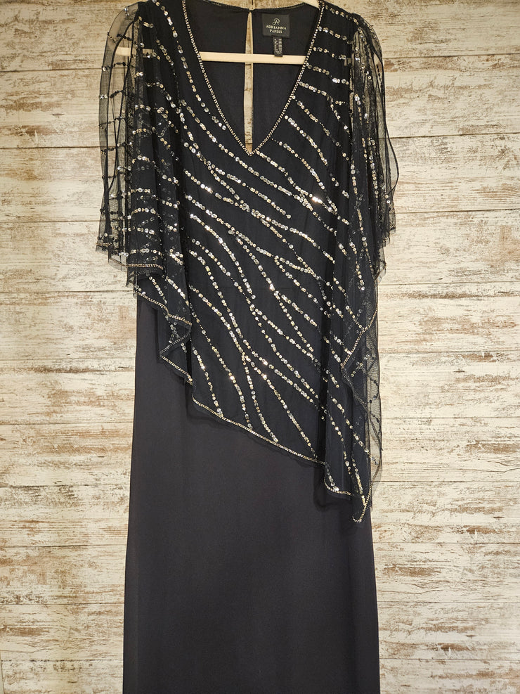 NAVY/SILVER LONG DRESS