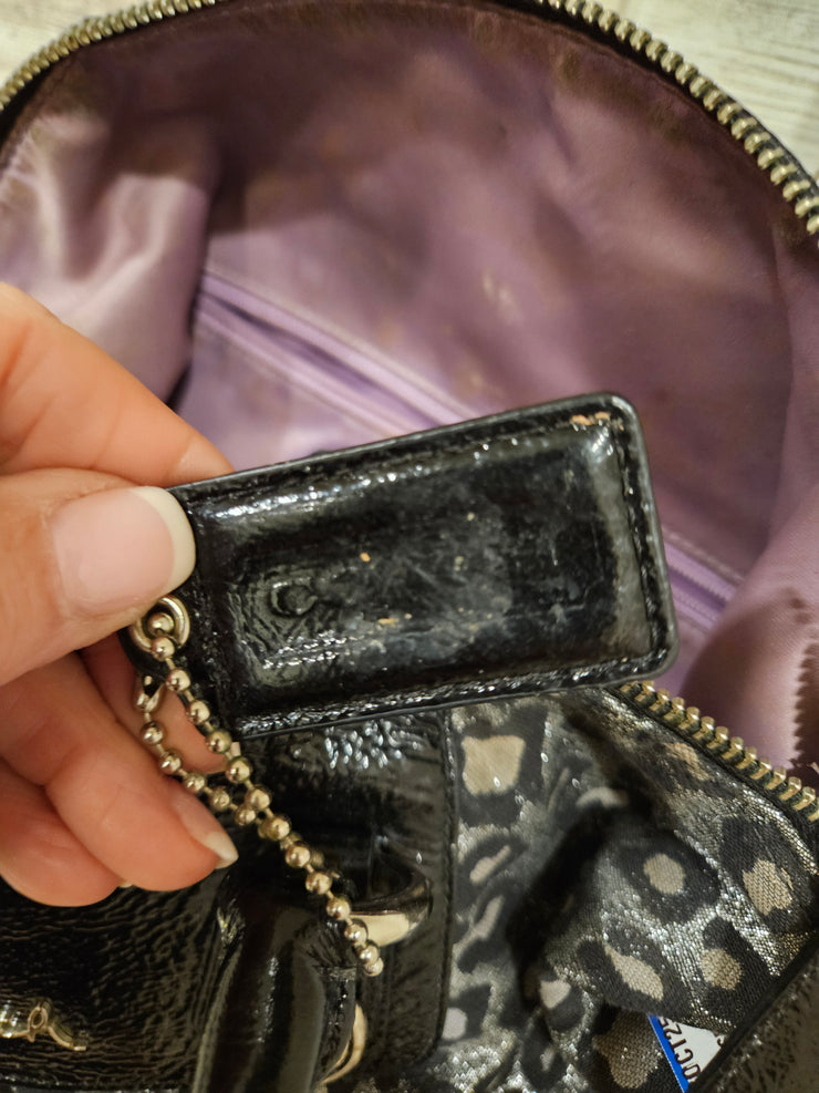 SILVER/BLACK OCELOT PURSE $495