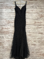 BLACK/FLORAL LONG DRESS