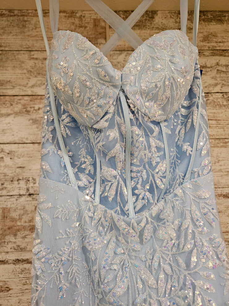 BLUE SPARKLY MERMAID GOWN