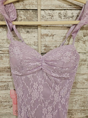 LAVENDER/LACE SHORT DRESS -NEW