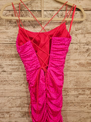 PINK SPARKLY SHORT DRESS