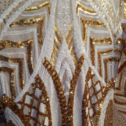 WHITE AND GOLD MERMAID DRESS