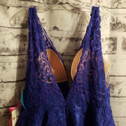 ROYAL BLUE A LINE GOWN (NEW)