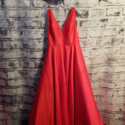 RED A LINE GOWN