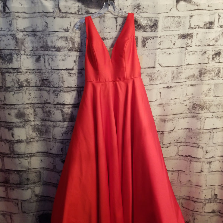 RED A LINE GOWN