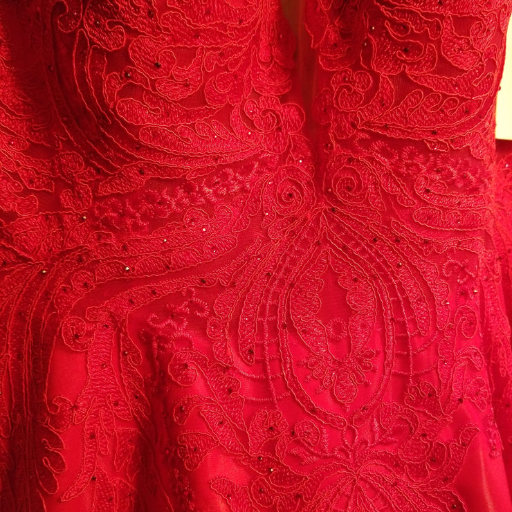 RED A LINE GOWN - (NEW)