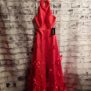 RED ALINE 3D FLOWERS GOWN -NEW