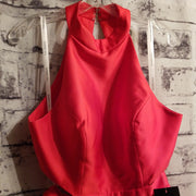 RED ALINE 3D FLOWERS GOWN -NEW