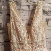 PEACH/IVORY A LINE GOWN (NEW)
