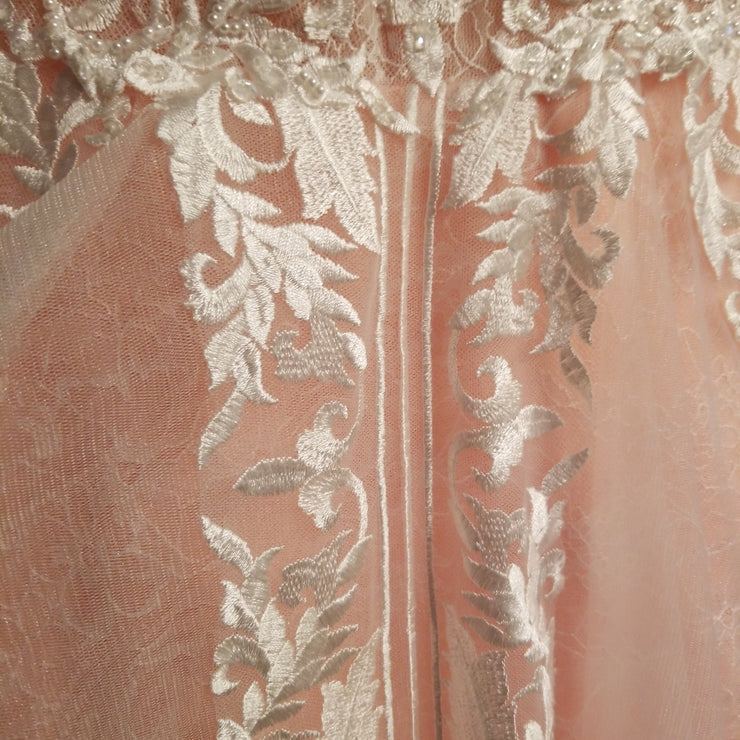 PEACH/IVORY A LINE GOWN (NEW)