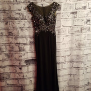 BLACK LONG EVENING GOWN