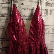 PINK SPARKLY A LINE GOWN